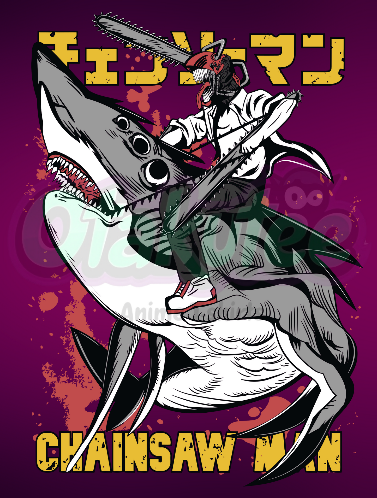 Chainsaw Man With Shark